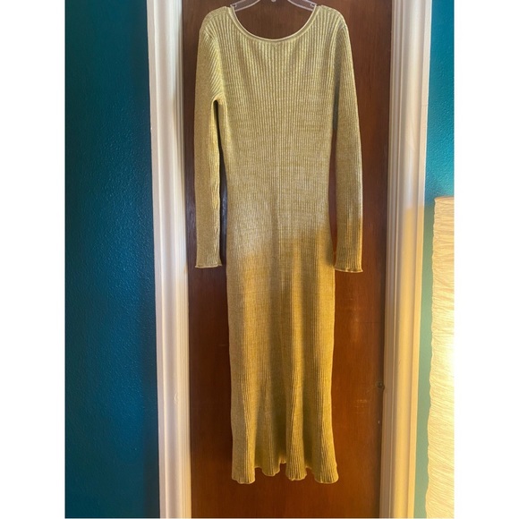 NWOT Daily Practice by Anthropologie Yellow Alla Midi Dress - Picture 5 of 10